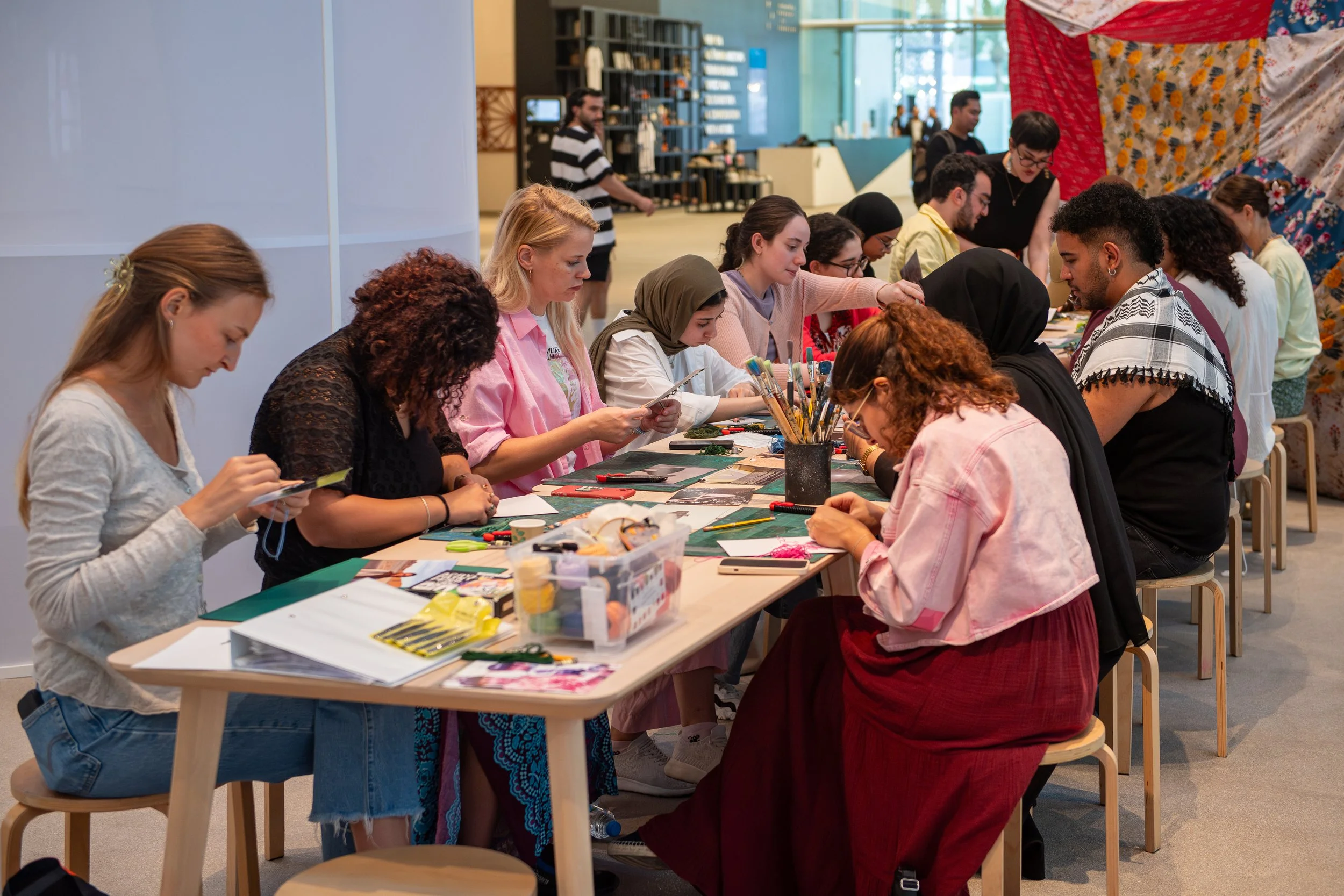 Embroidery & Pressed Botanicals on Photographs (all ages) Manarat Al Saadiyat July 2024