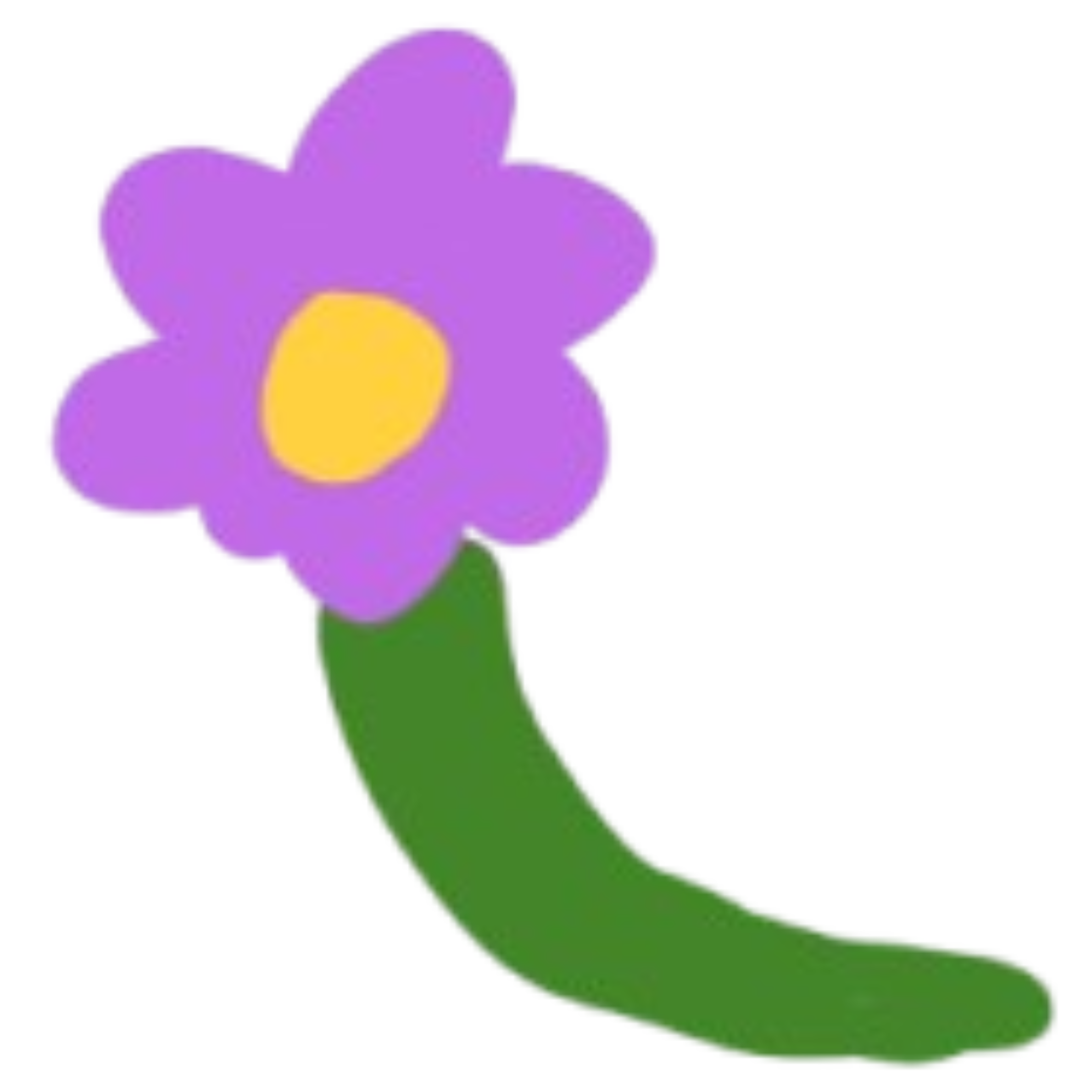 Purple flower illustrated
