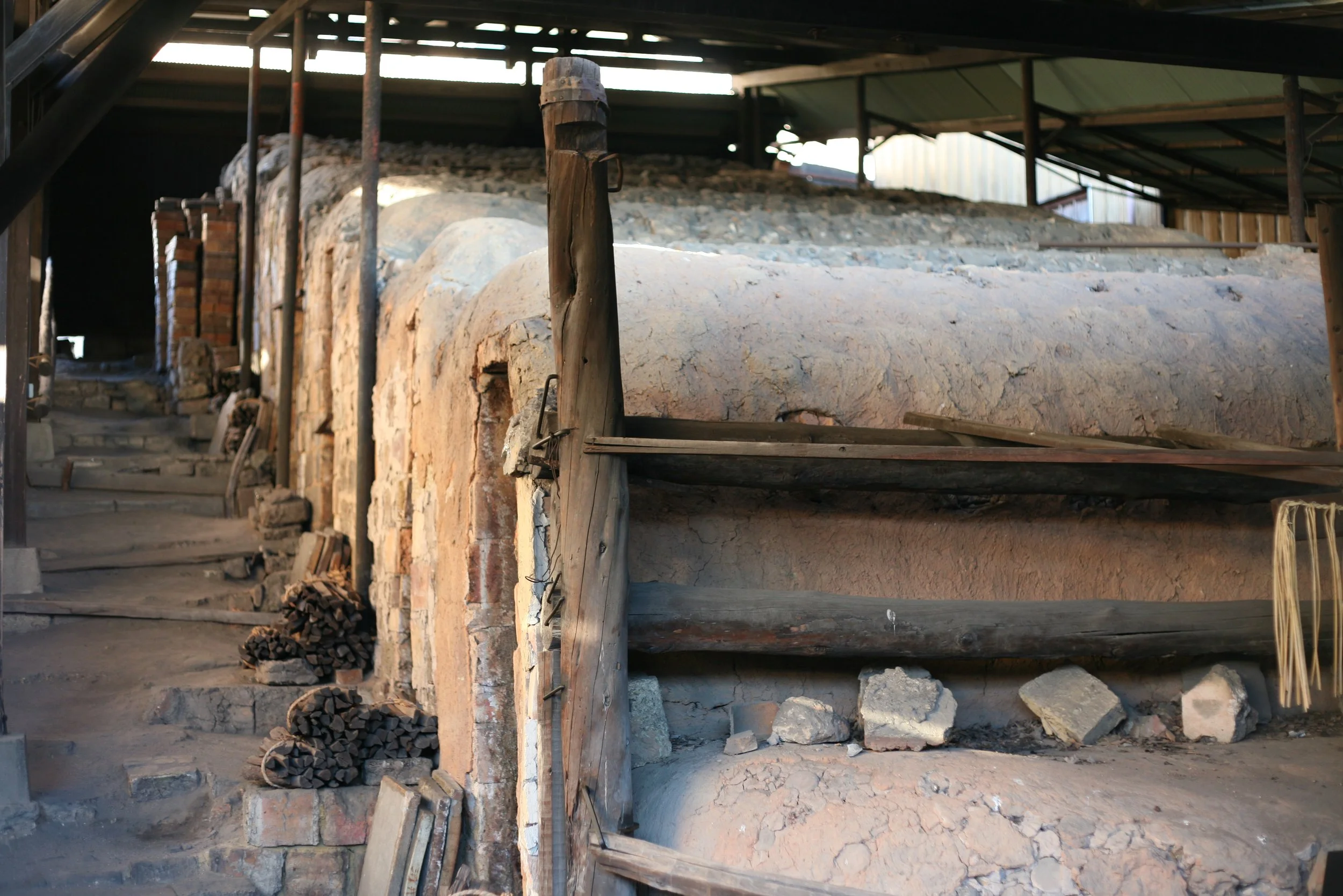 A traditional Noborigama used for woodfiring in Kyoto.