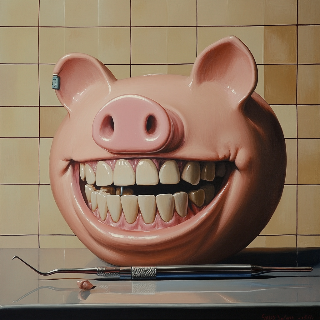 agenceoko_dentist_piggy_bank_in_the_mouth_magritte_style_92ea9b5a-f554-42d7-89ac-24a46f82de91.png