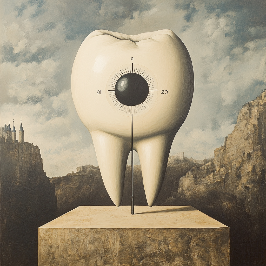 agenceoko_cursor_gauge_with_a_tooth_magritte_style_ad732287-7414-42df-9a92-85351a8e2a4f.png