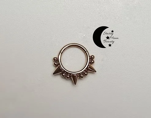 Gold Spiky clicker ring