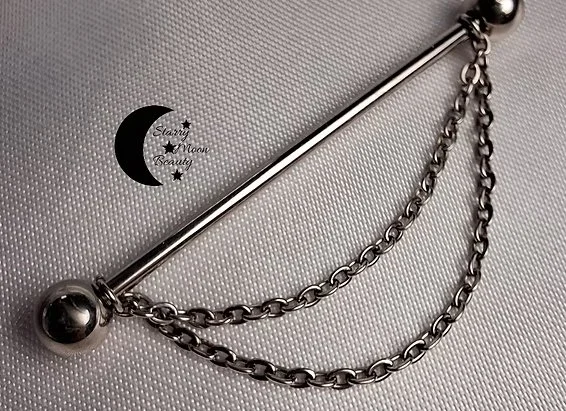 Industrial piercing bar with double chain