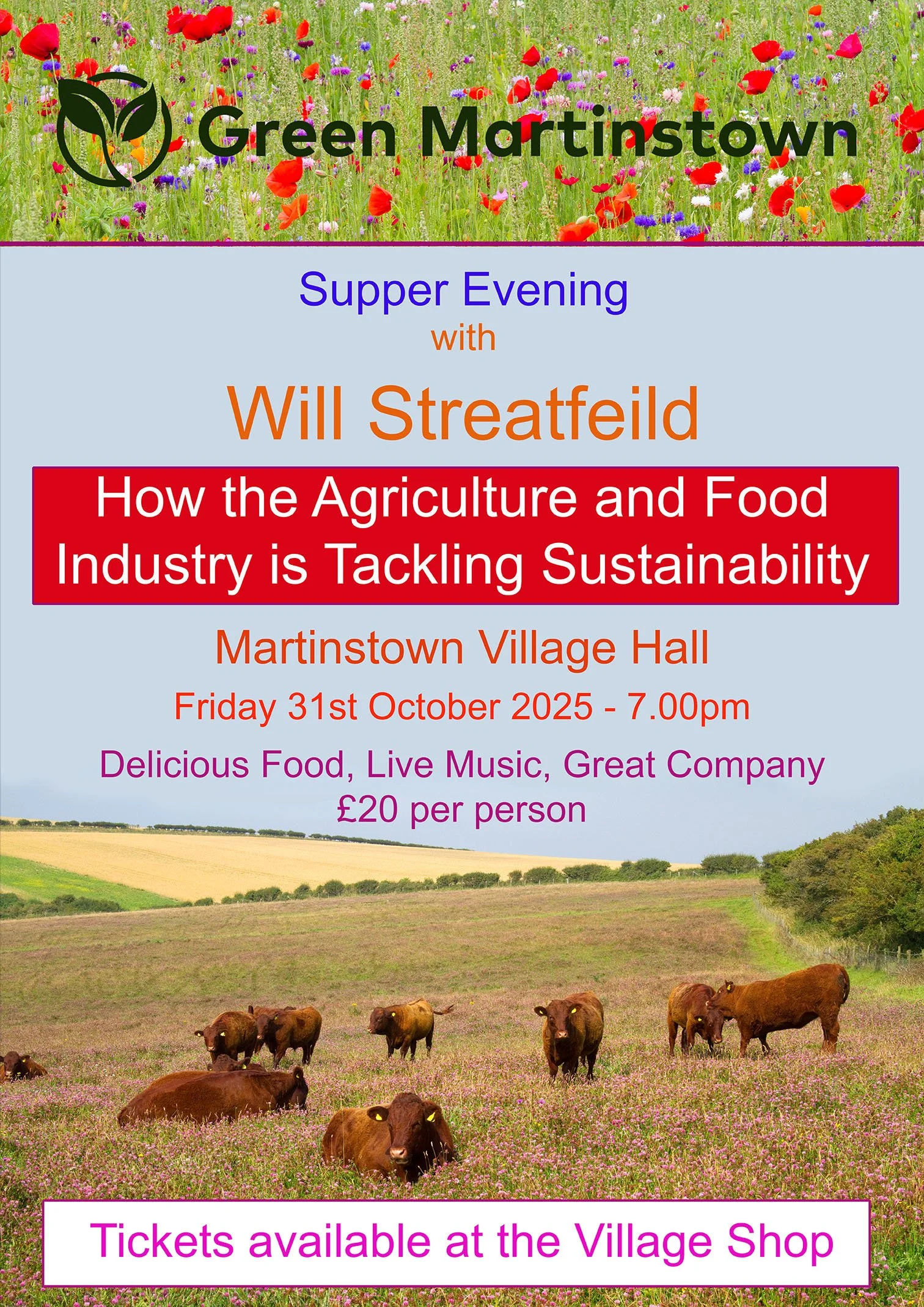 Green Martinstown Talk: Will Streatfeild on Sustainability in Food and Farming