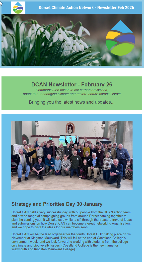Dorset CAN February 2026 Newsletter