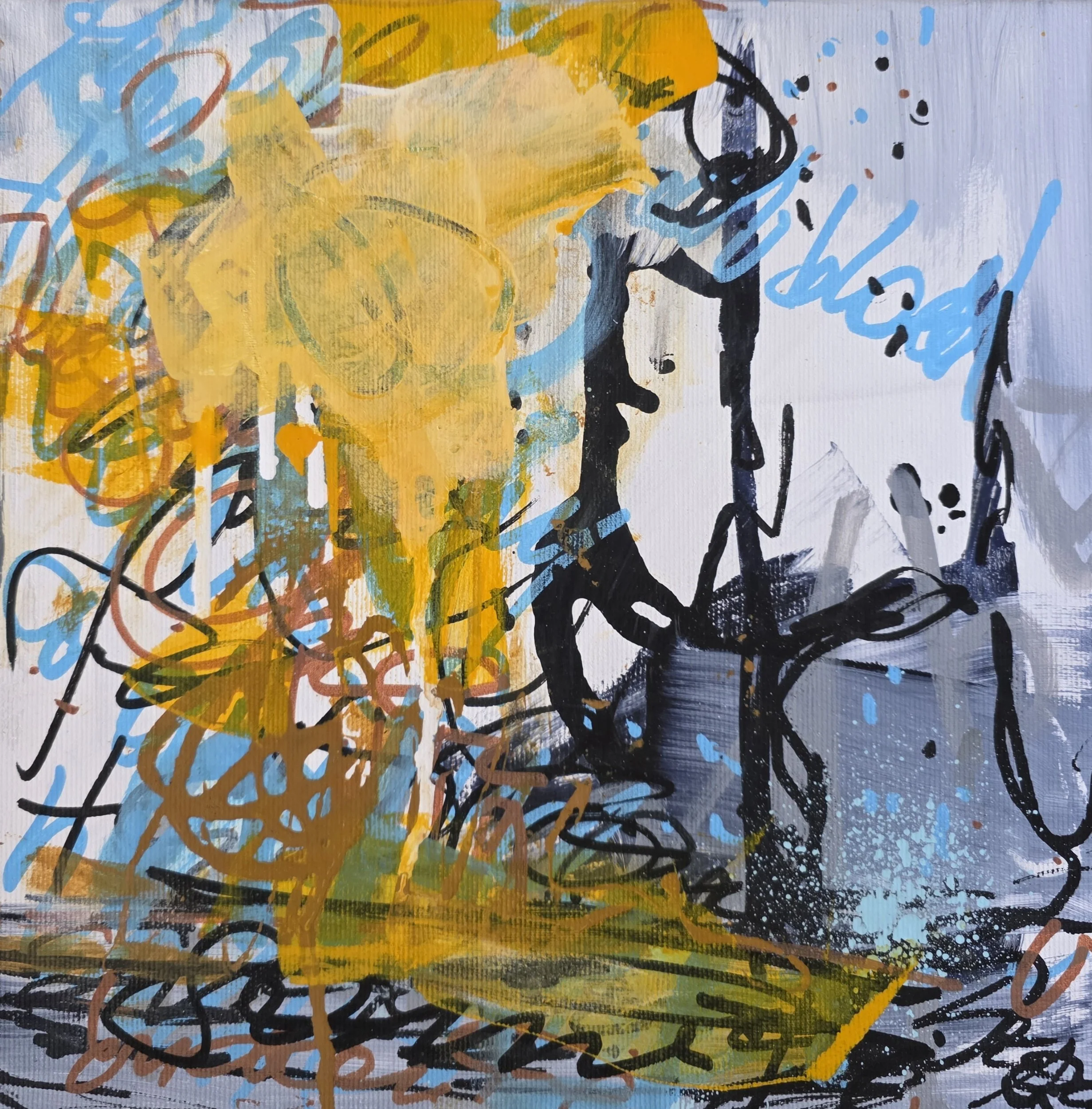 Abstract painting "Weg nach Nirgendwo" by Victoria Wittmer.