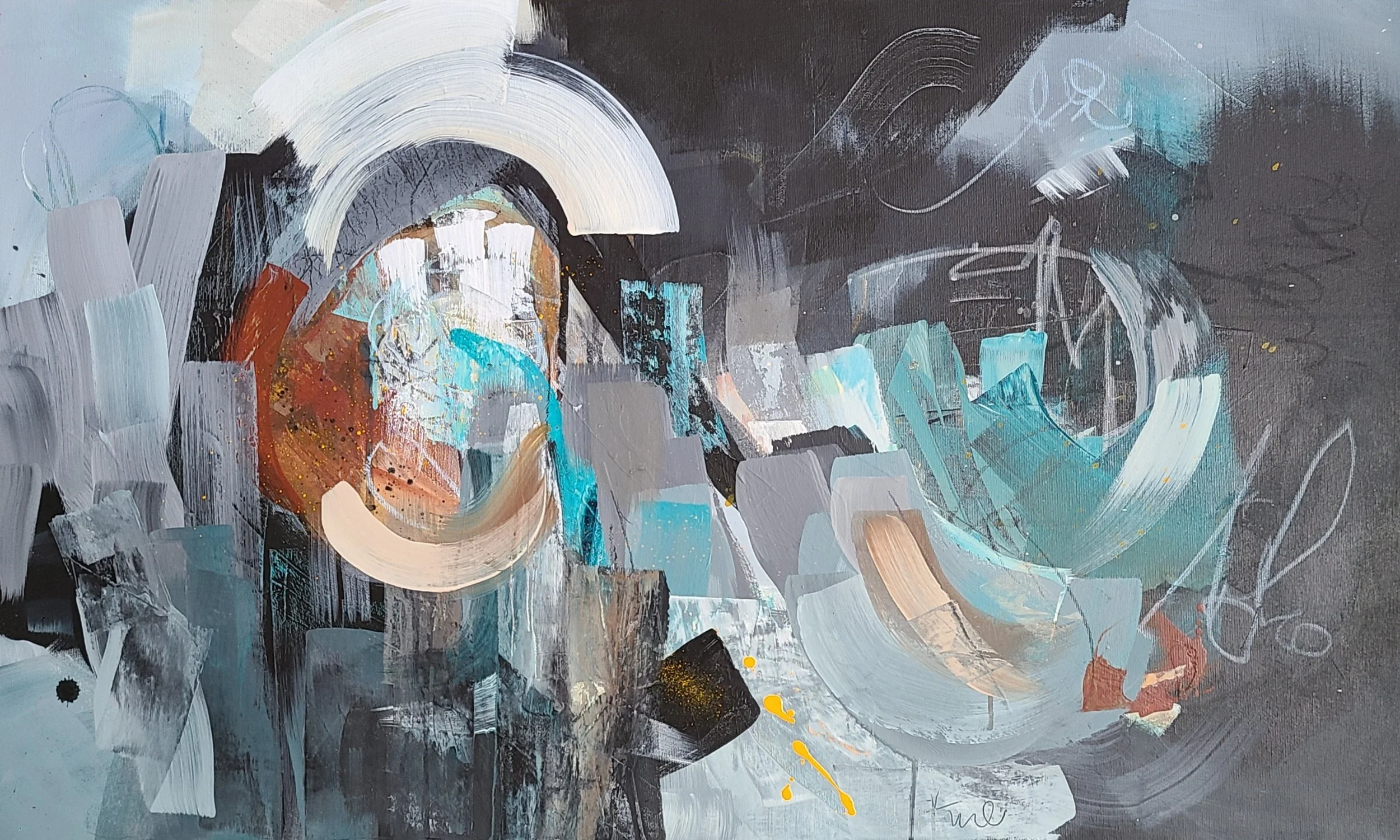 Abstract painting "Raum & Zeit" by Victoria Wittmer.