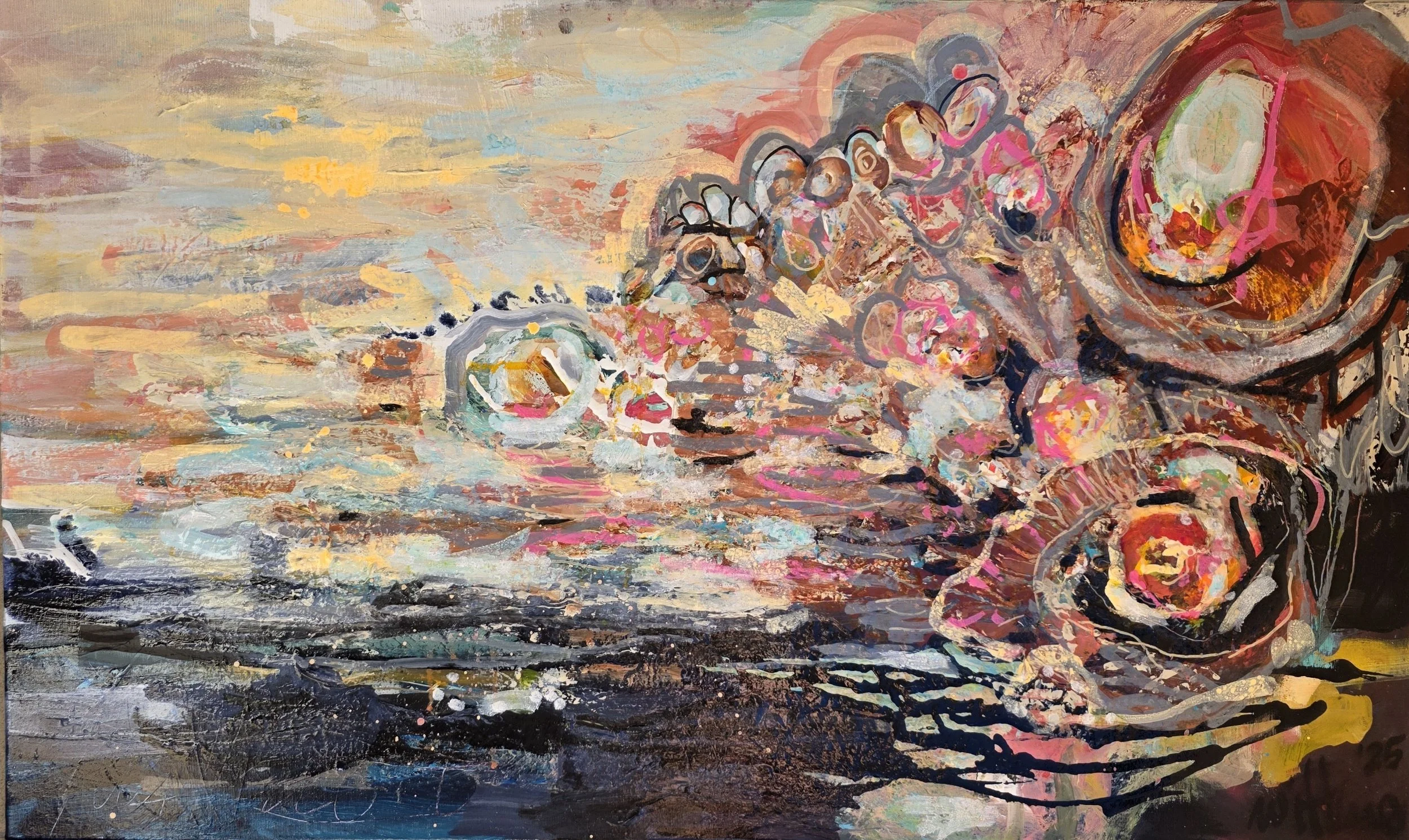 Abstract painting "Blumenmeer" by Victoria Wittmer.