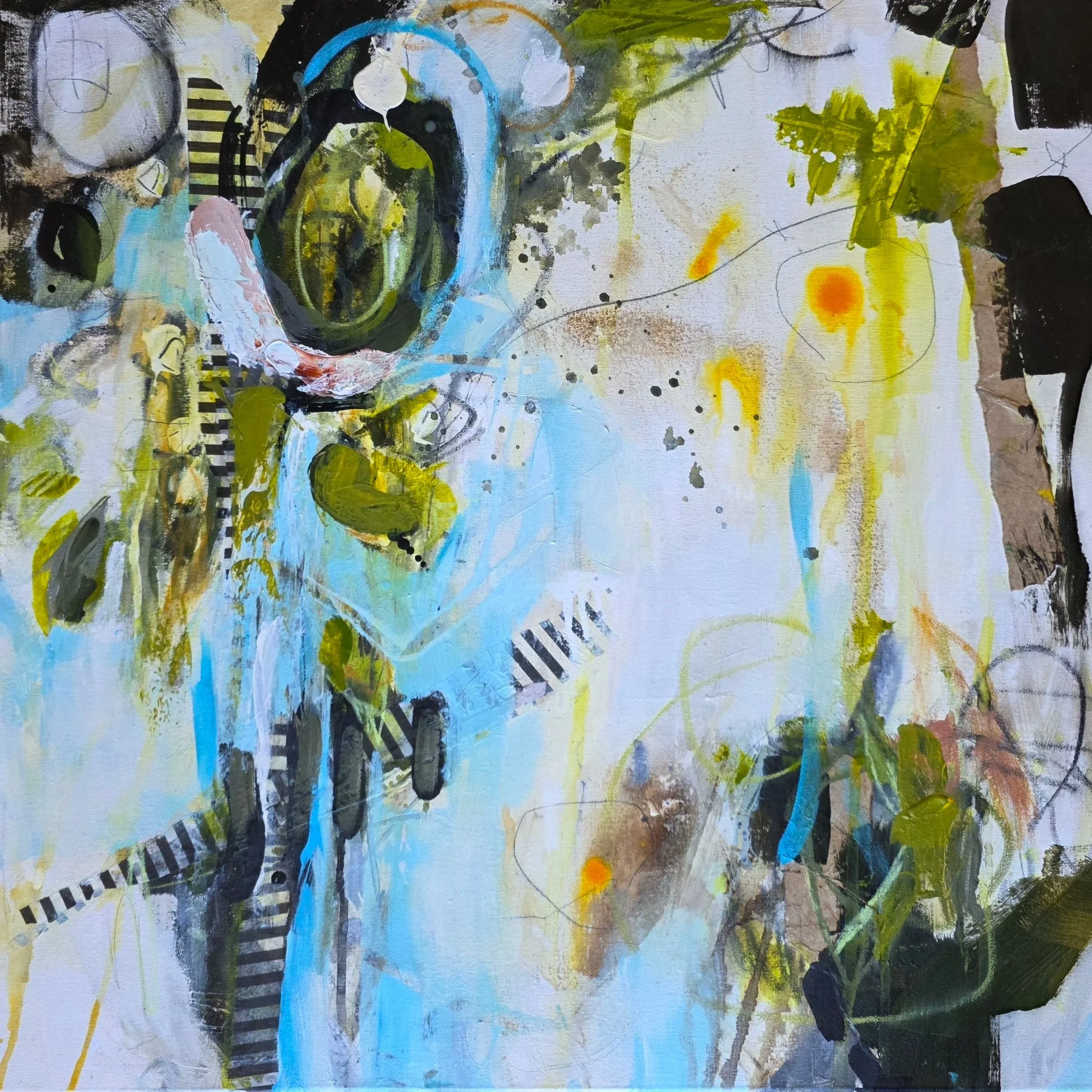 Abstract painting "La membrana in me" by Victoria Wittmer.