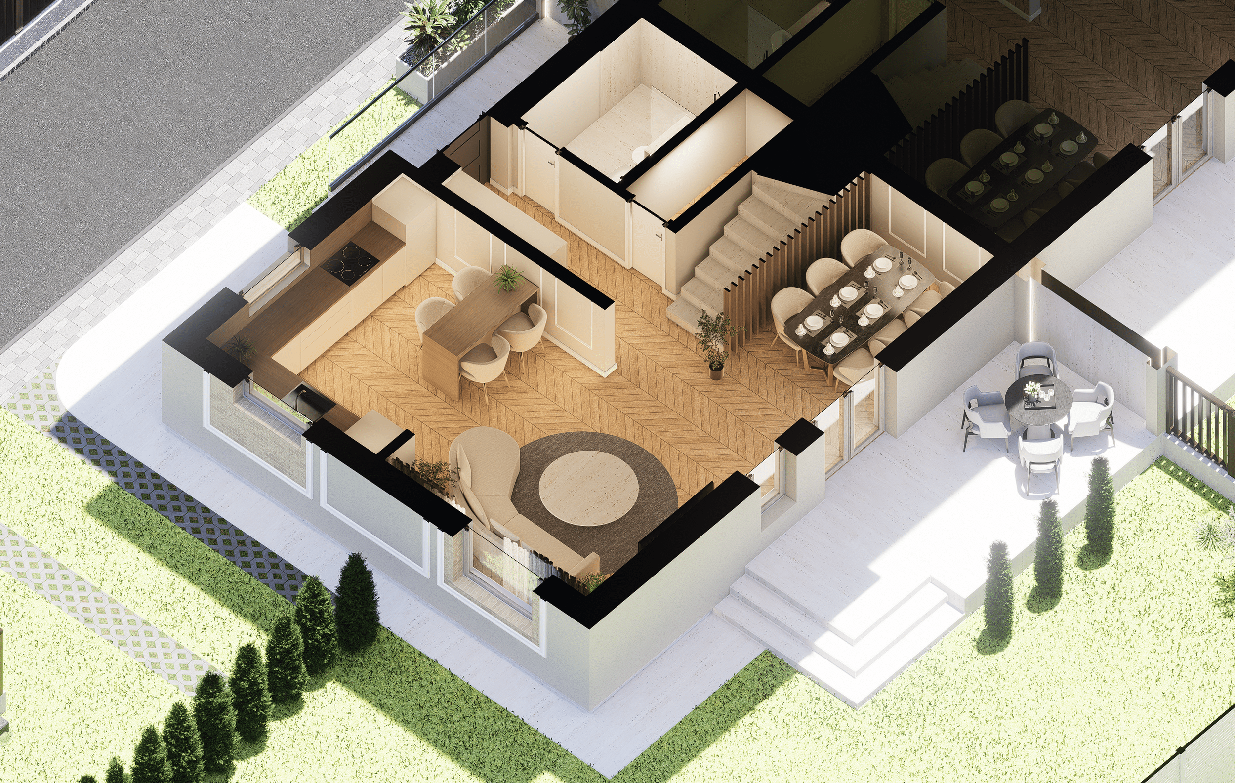 Vile duplex cu design contemporan în Bucov, zona Ploiești