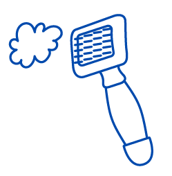 Drawing of a pet comb.