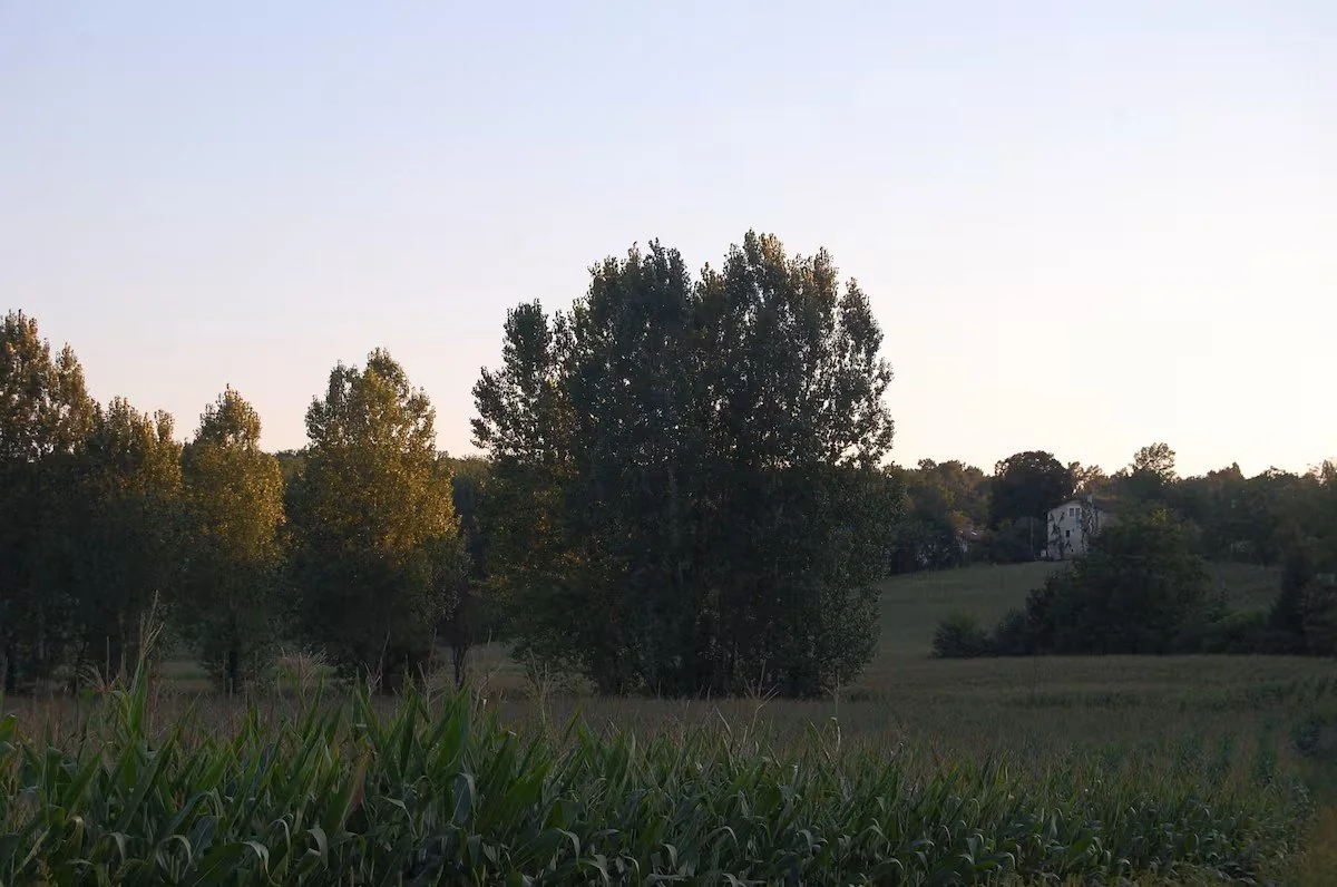 house from across the fields