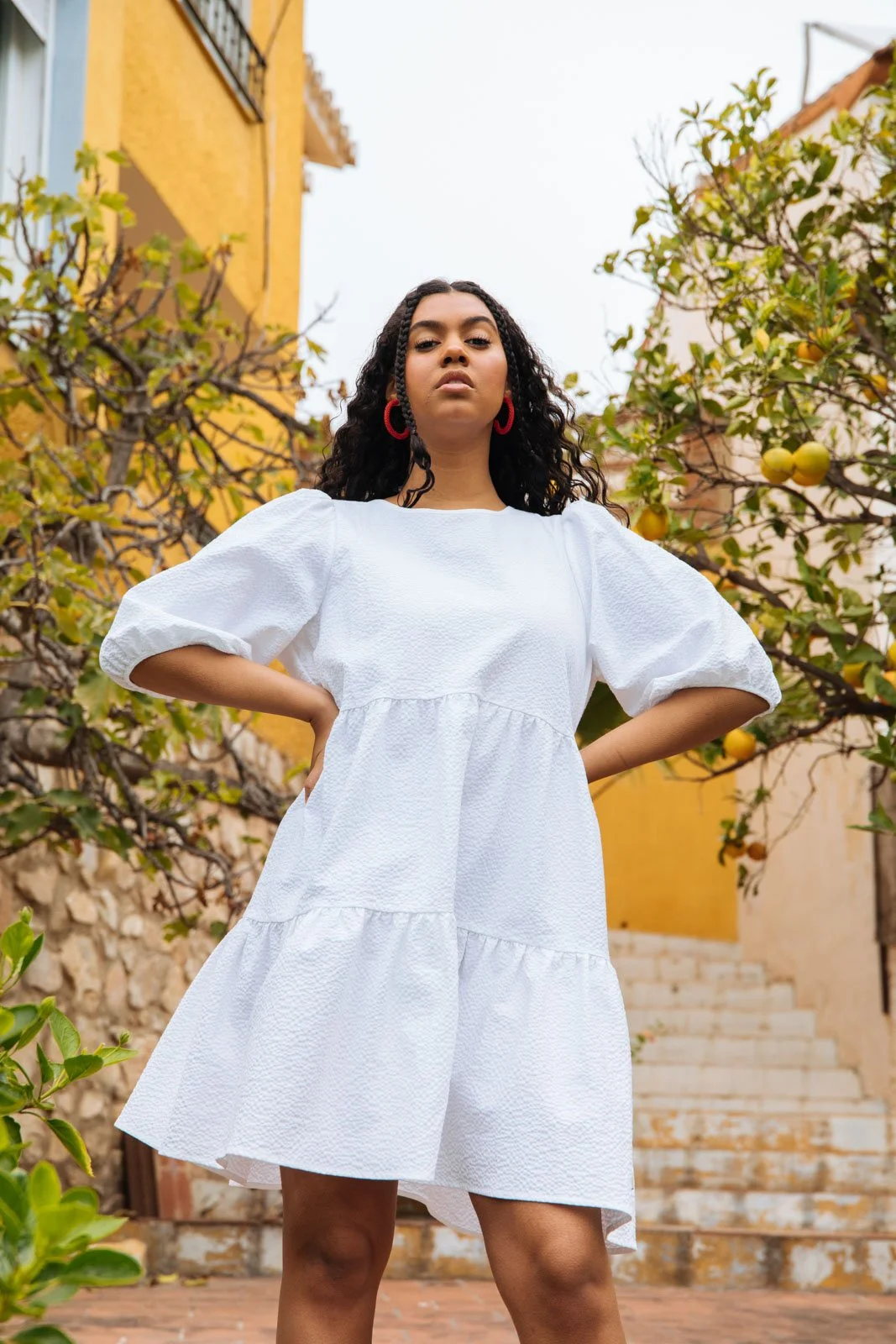 kaiko-Tiered-Mini-Dress-White-gianna-earrings-red-1124-web.jpg