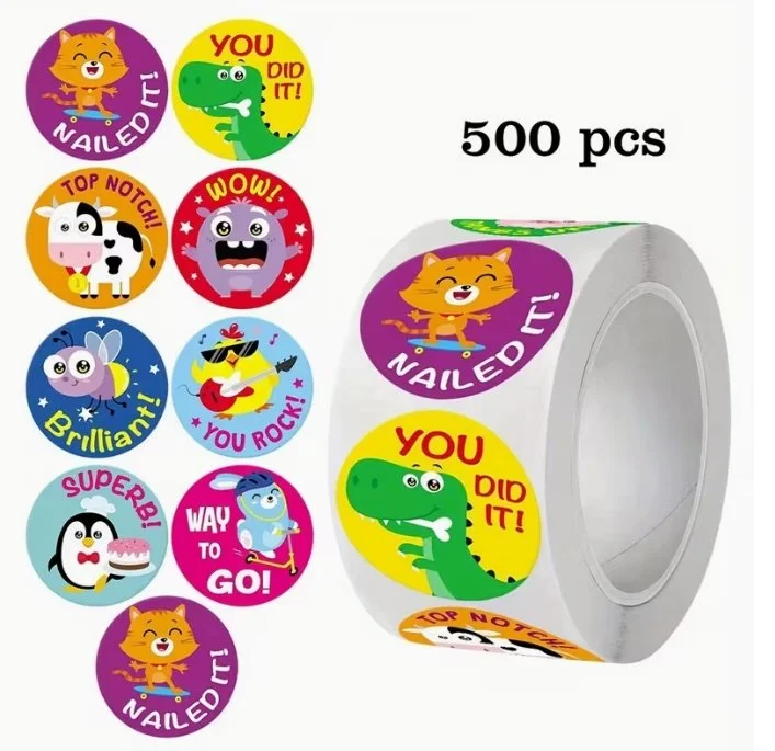 Positive Behaviour & Motivation Reward Stickers – 500-Piece Encouragement Set