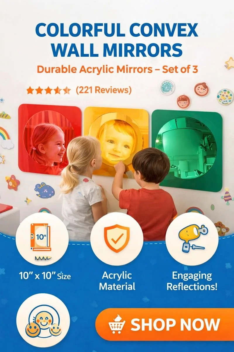 Colourful Convex Sensory Mirror Wall Set (3-Pack)