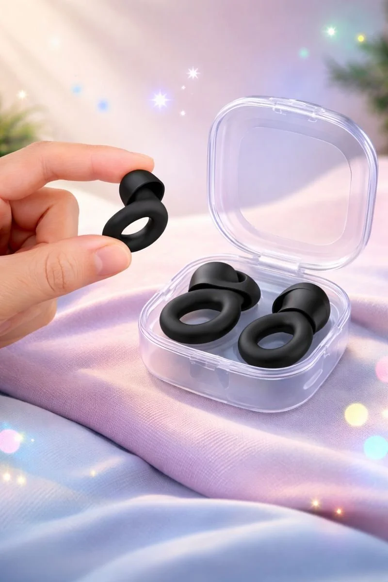 Sound Relief & Sensory Calm Earplugs – Reusable Silicone Noise-Reducing Set (Black)