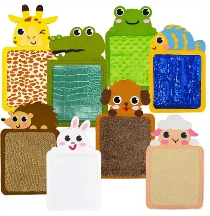 Tactile Focus & Regulation Set – Animal Sensory Patches (8-Piece)