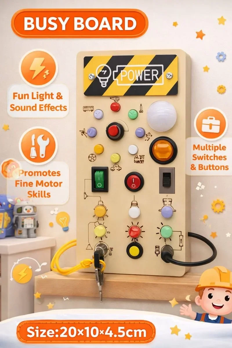 All-In-One Interactive Sensory Activity Busy Board