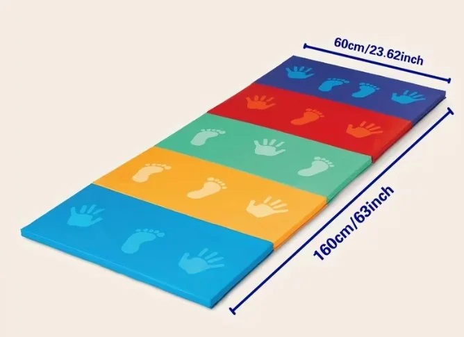 Vibrant Hand. Feet. Tumbling Play Mat