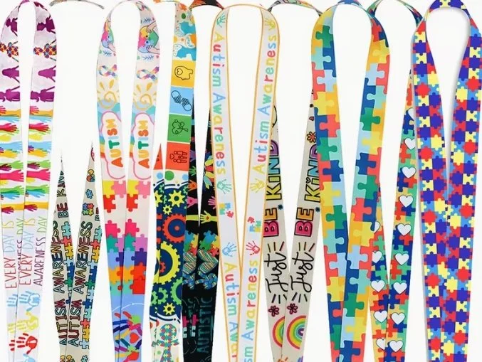 Autism Awareness Sensory Lanyard - On the move tactiles (set 2)