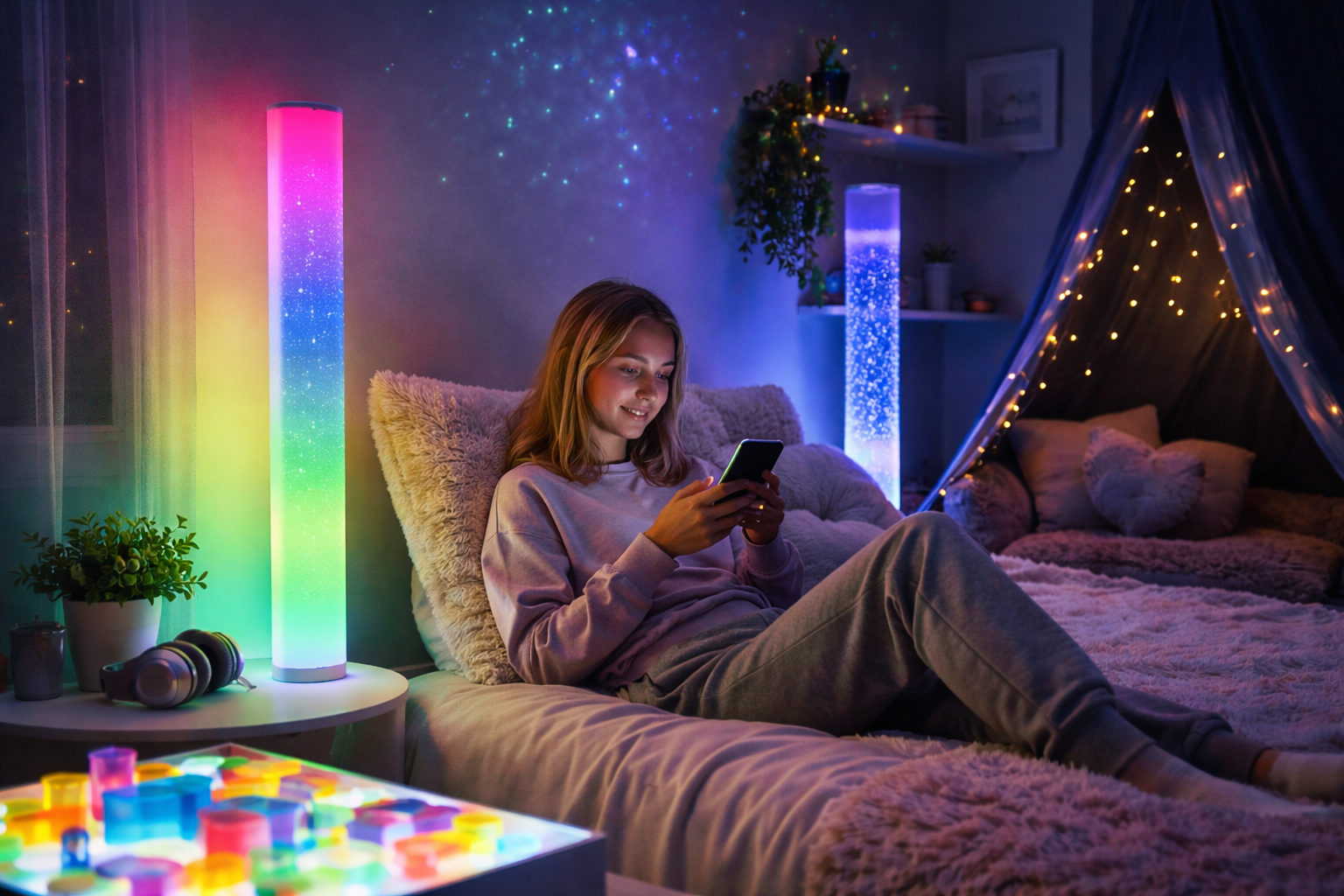 LED Sensory Mood Regulation Floor Lamp