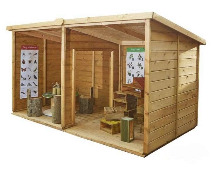 Outdoor Double Den Playhouse Shelter Set