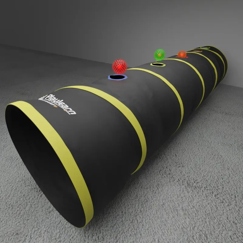 Playlearn Pop-Up Play Tunnel with LED Flashing Balls – 199cm