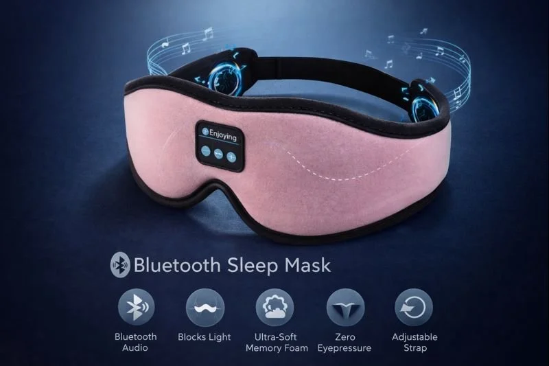 Sleep & Sensory – Super Soft Bluetooth Sleep Mask (Pink)