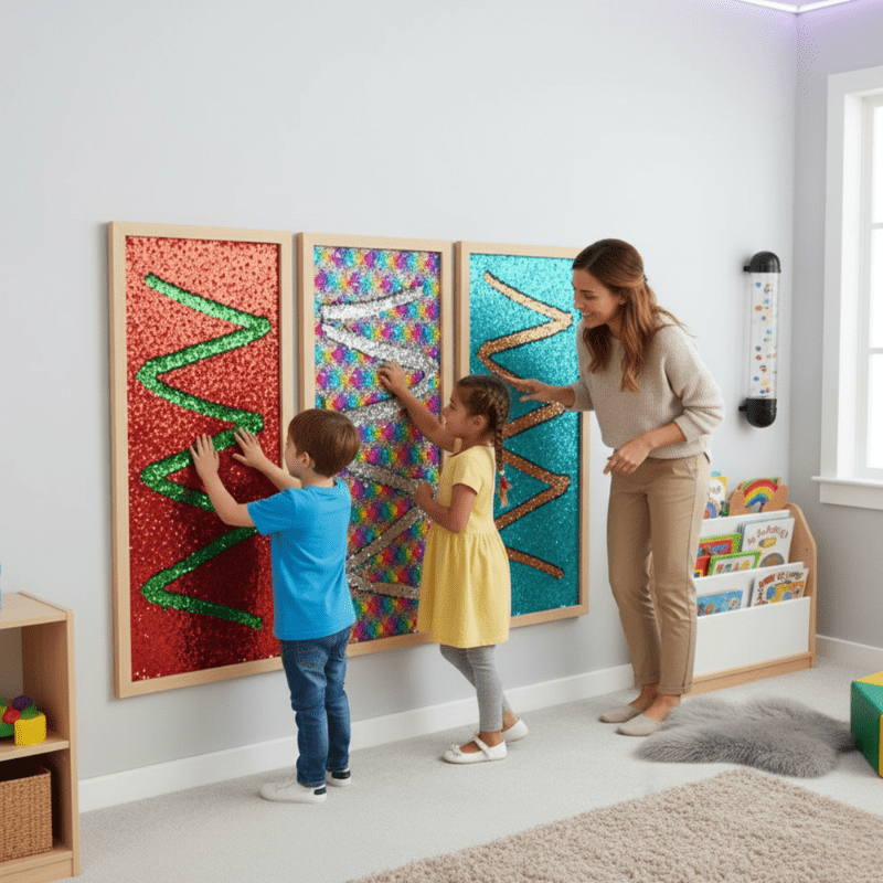 Playlearn Sensory Sequin Panels – 3 set