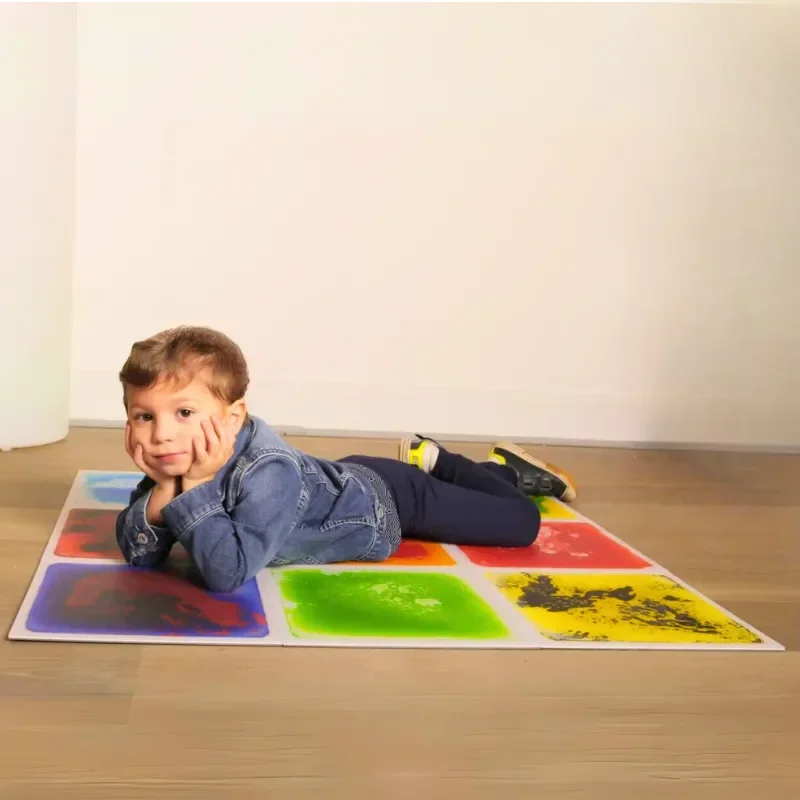 Liquid Sensory Floor Tiles Set – 9 Piece Interactive Movement Tiles (30 × 30cm)