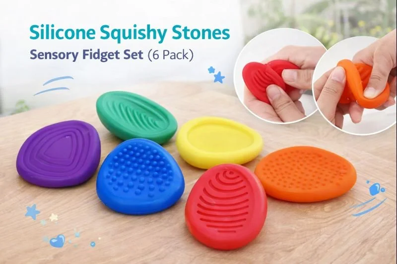 Tactile Silicone Sensory Fidget Set (6-Pack)