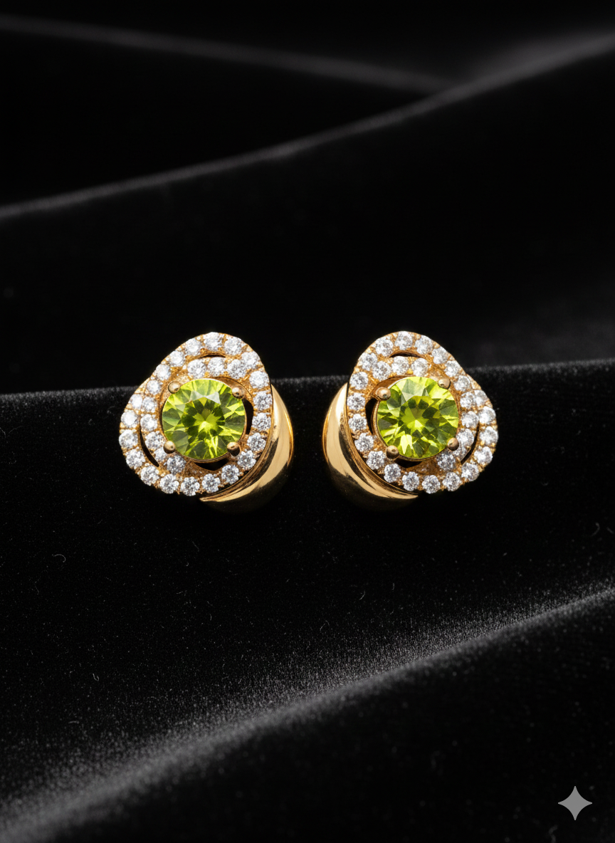 Peridot Studs