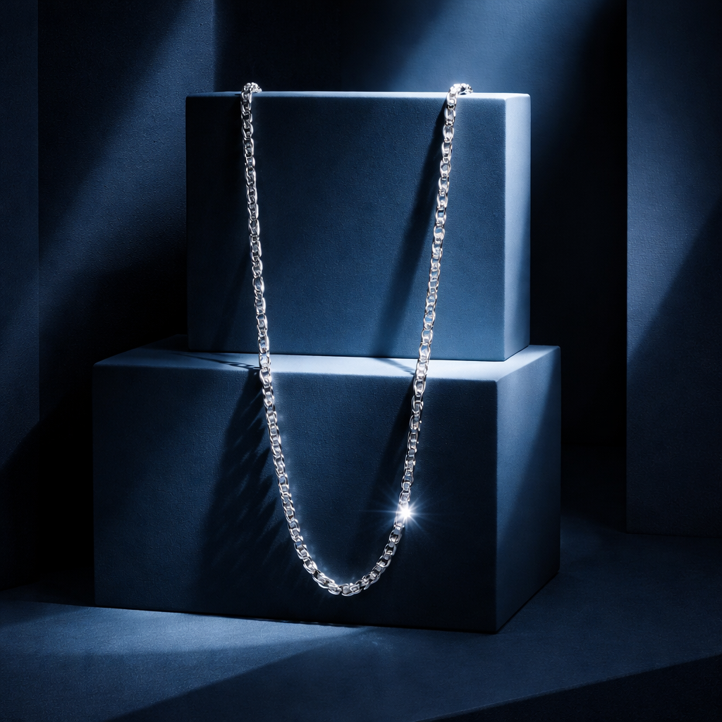 SK322 Special Design Dazzling Sterling Silver Chain Necklace