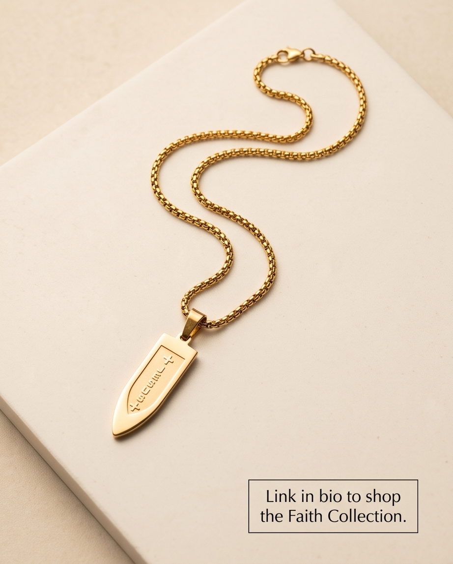 Faith Pendant Necklace - Gold-Plated