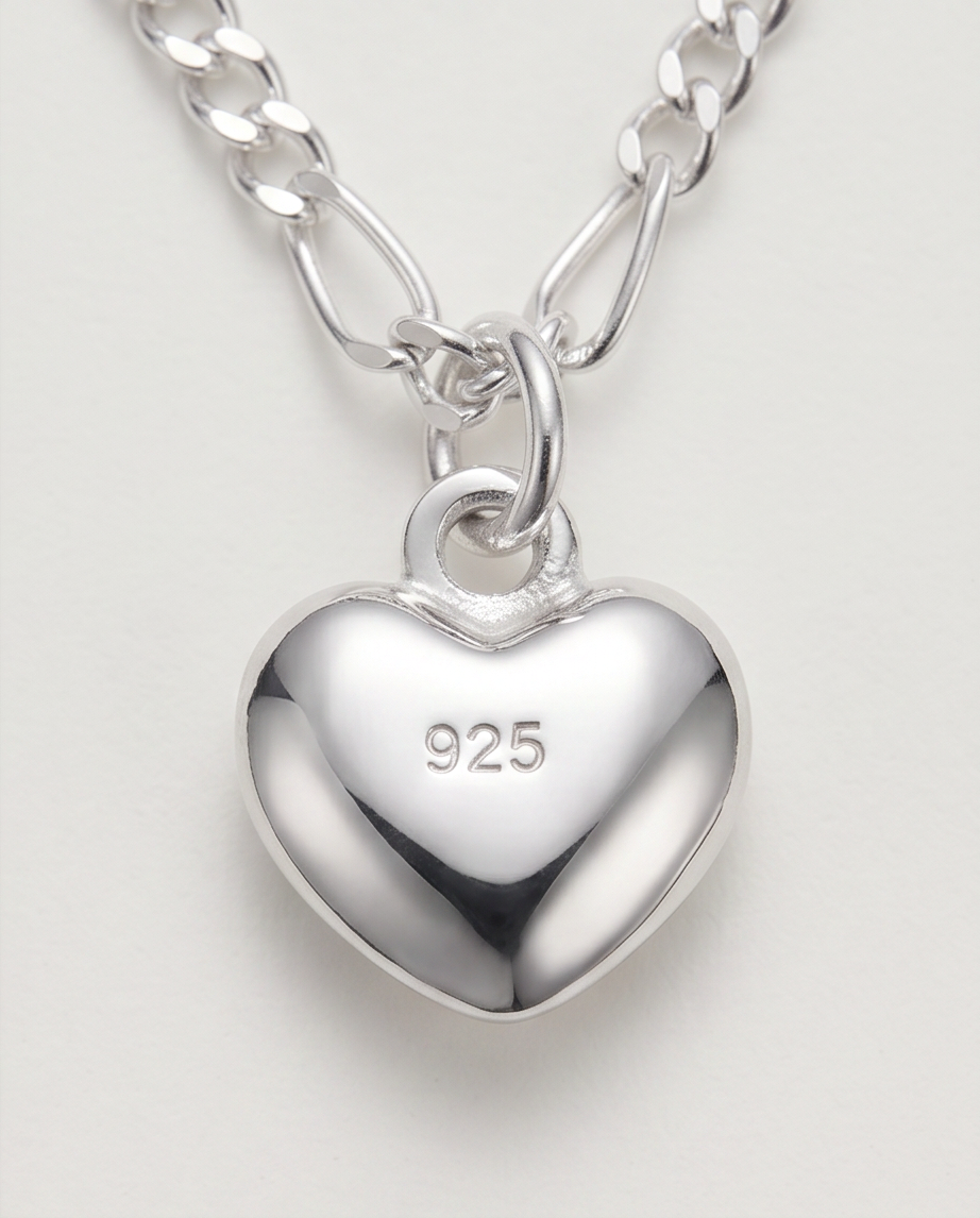 Sterling Silver Heart Charm Necklace