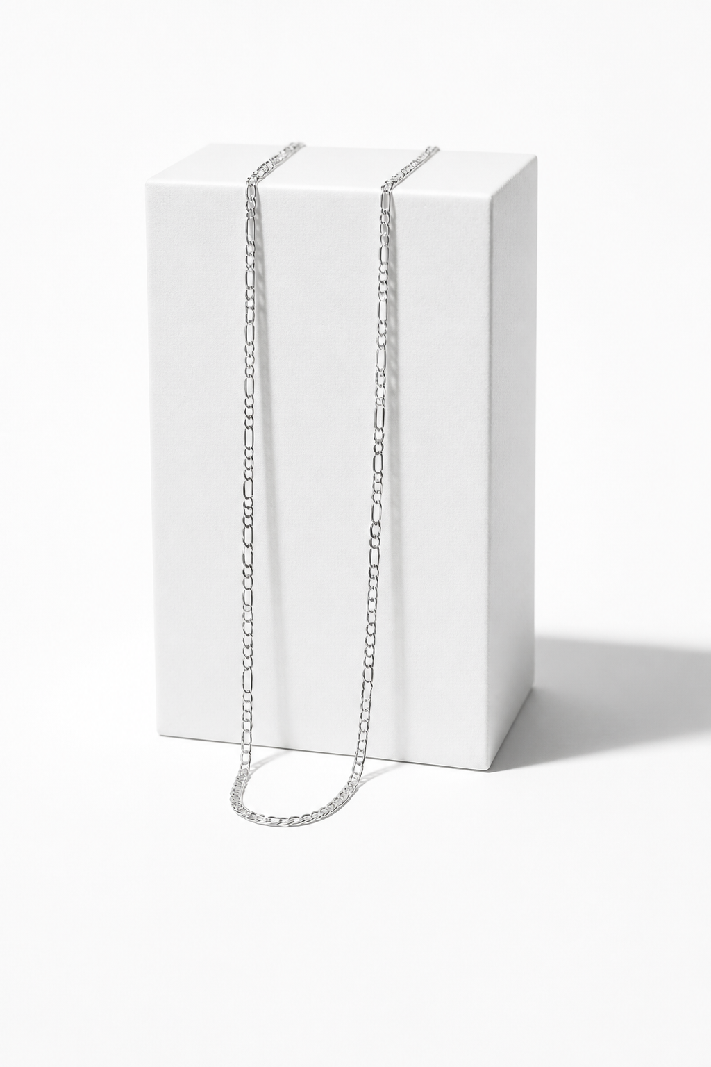SK322 2.5mm 26'in Sterling Fiigora Silver Minimalist Chain Necklace