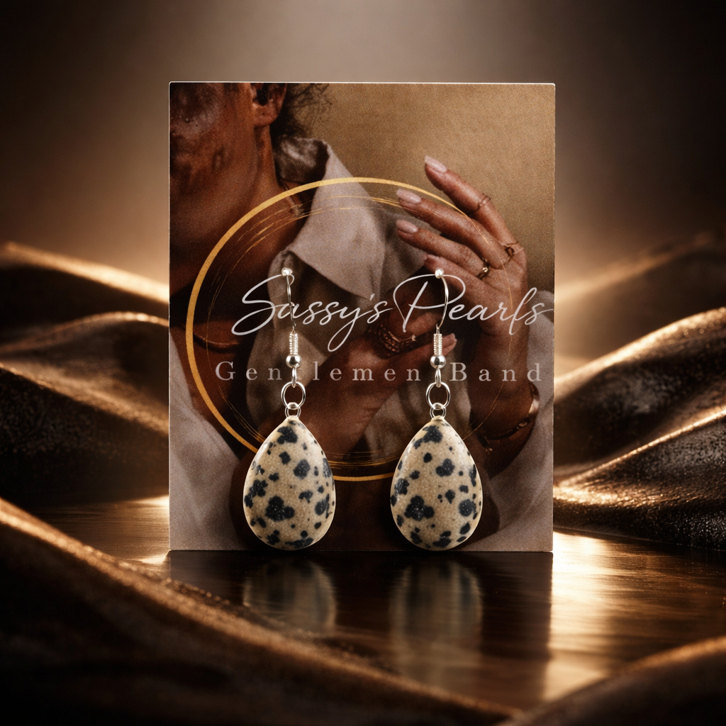 Dalmatian Teardrop Earrings