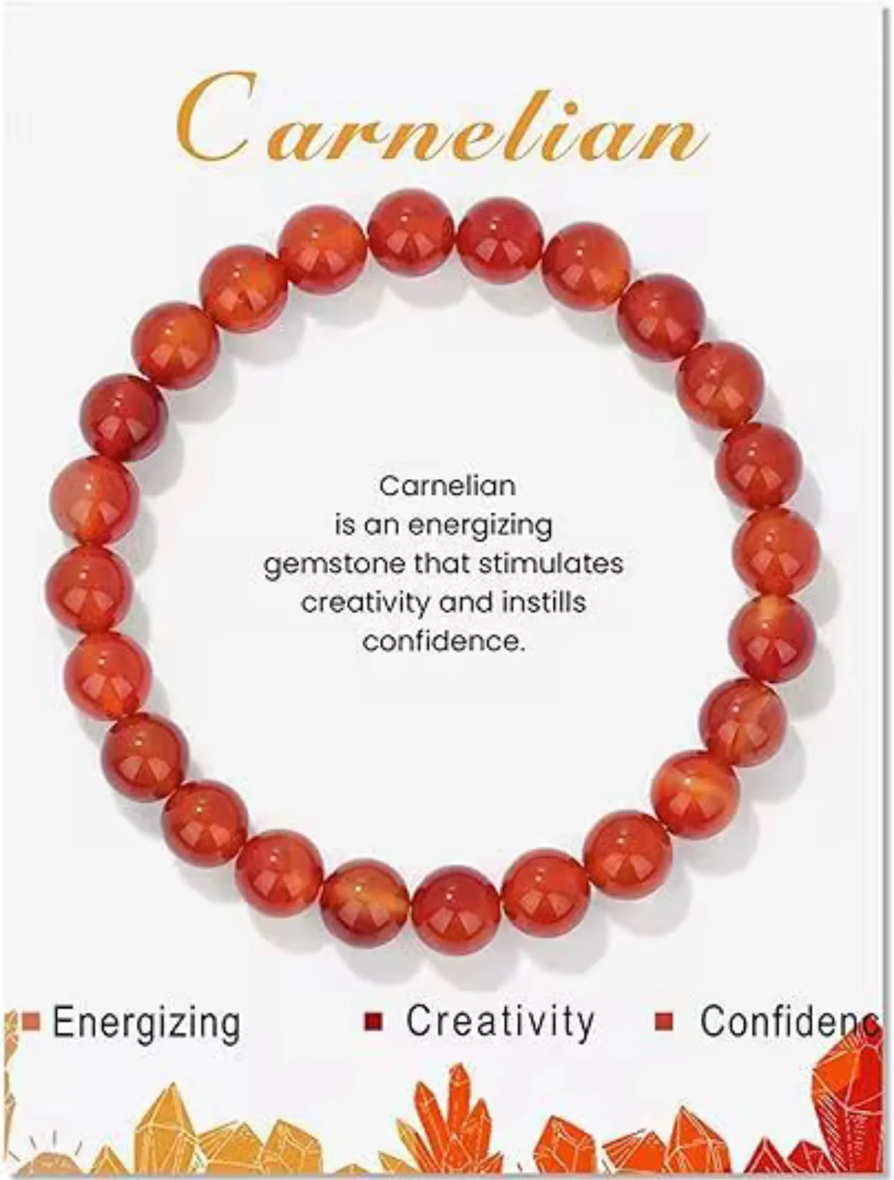B312 Carnelian Gemstone Energy Bracelet