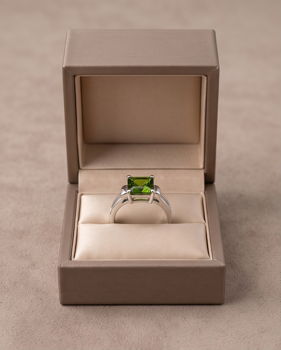 Elegant Green Gemstone Ring