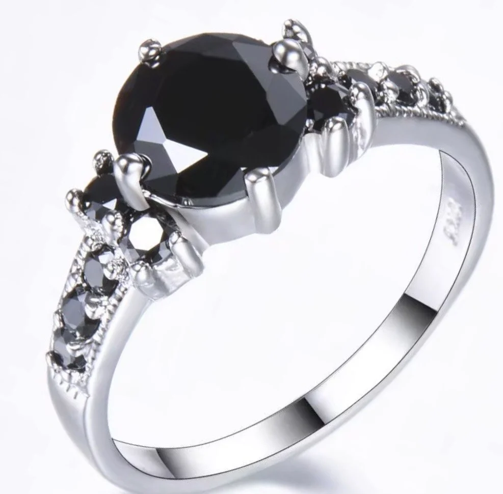 Black Diamond Elegance Ring