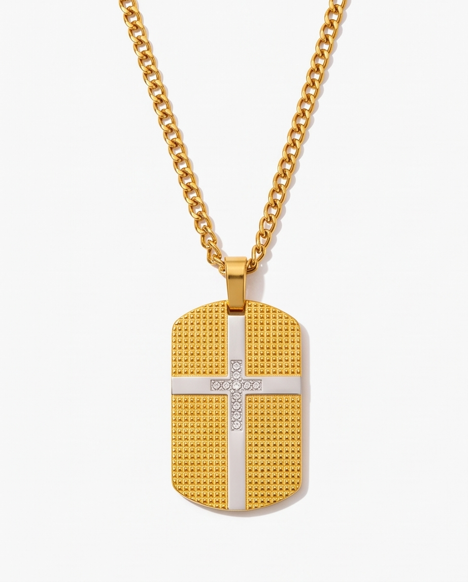 Gold Cross Pendant Necklace