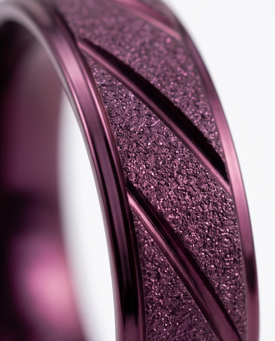 Bold Purple Stainless Steel Ring