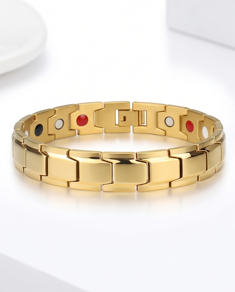 Men's Gold-Tone Magnetic Bracelet