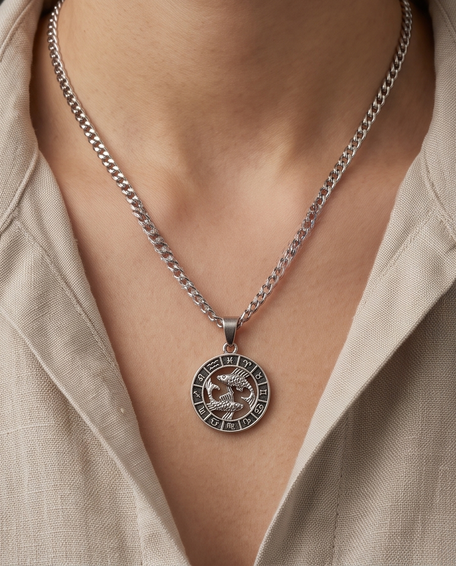 18' Zodiac Aquarius Pendant Necklace