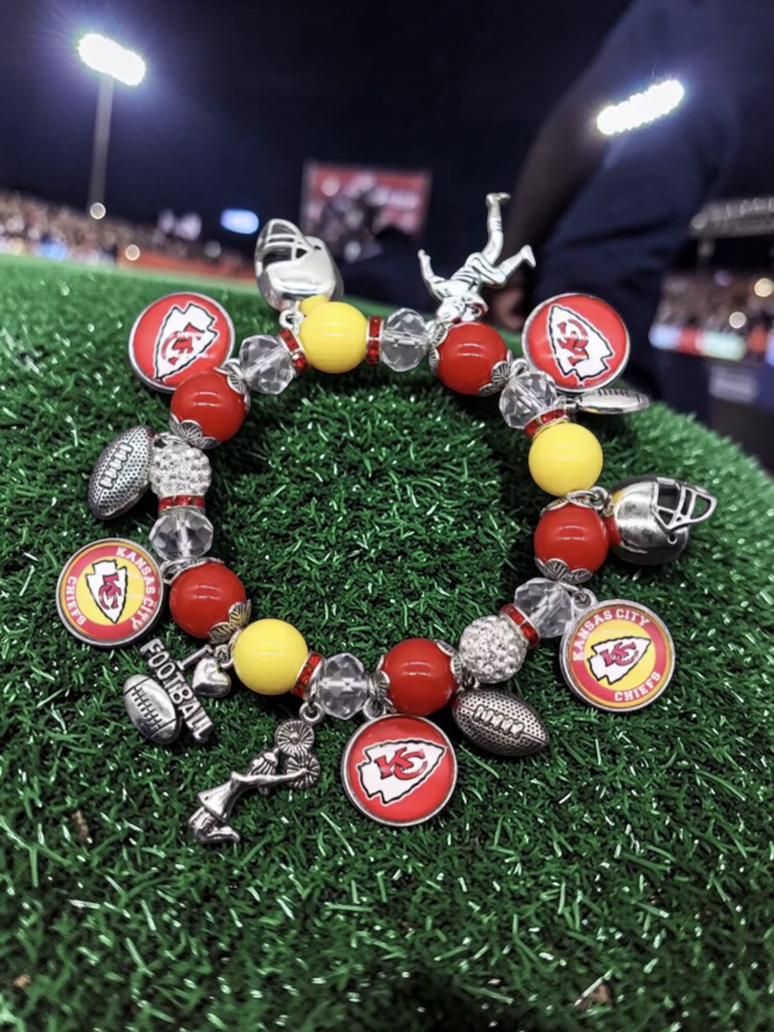 B116 Fan Charm Bracelet - Football Edition Kansas City Chiefs
