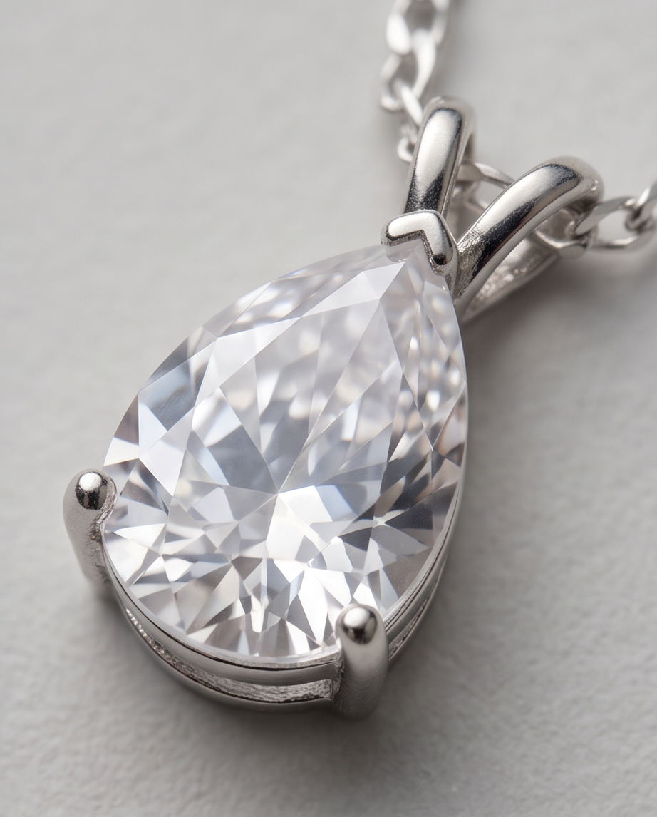 Teardrop Sterling Silver Pendant