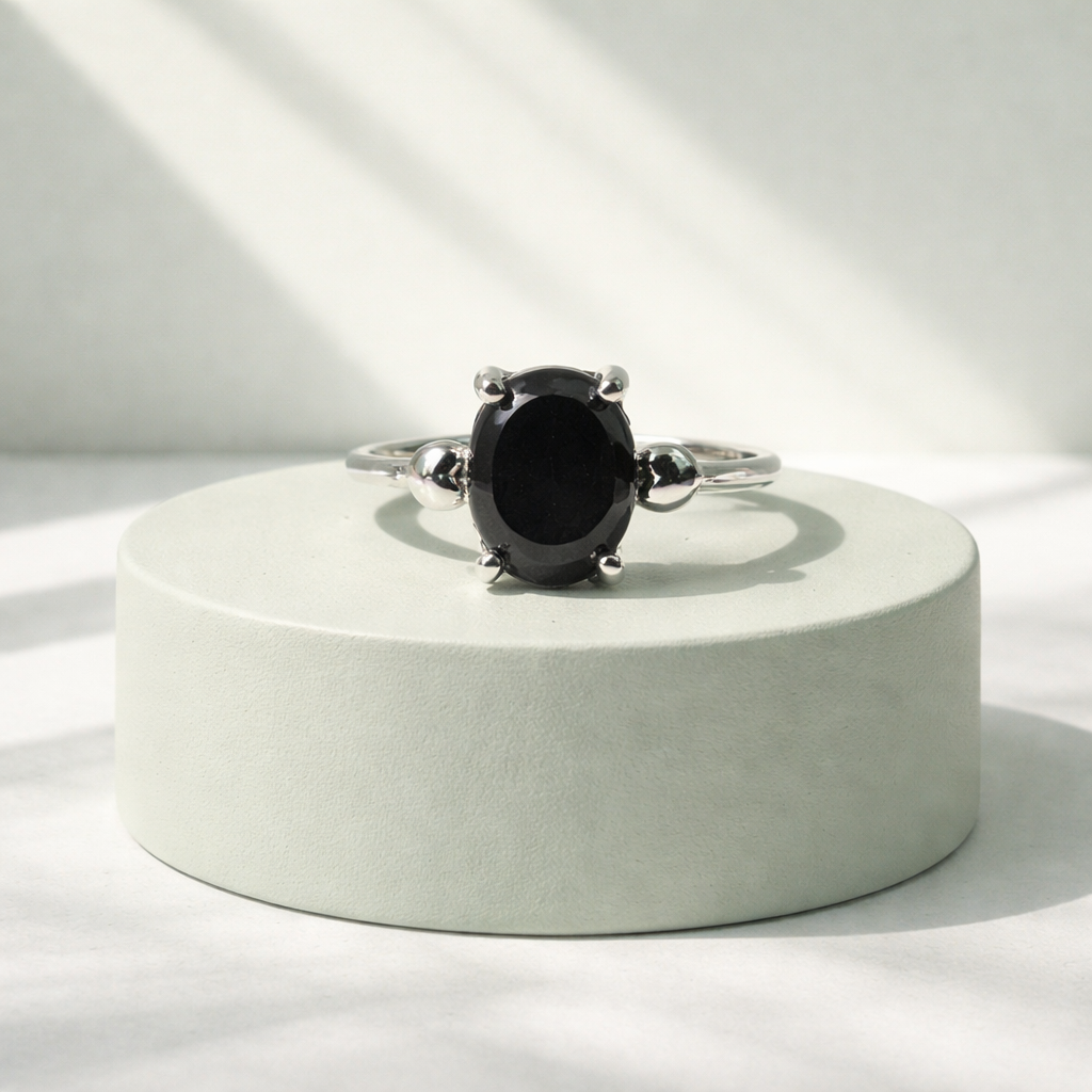 SR841 Black Onyx Elegance Ring Only Size 9