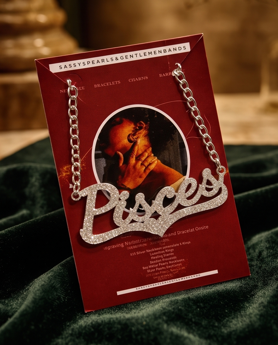 Pisces Silver Zodiac Necklace