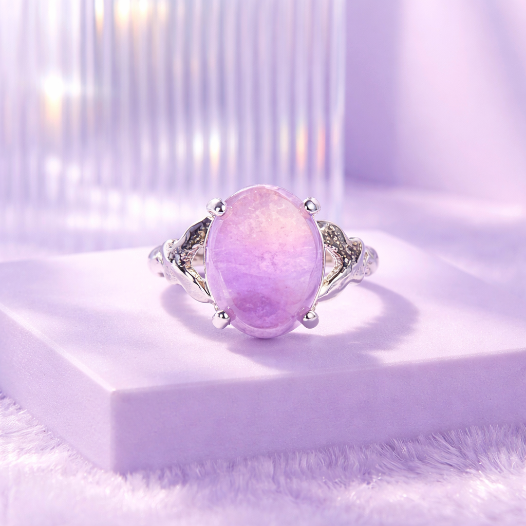 SR917 Elegant Lavender Gemstone Ring Only Size -7