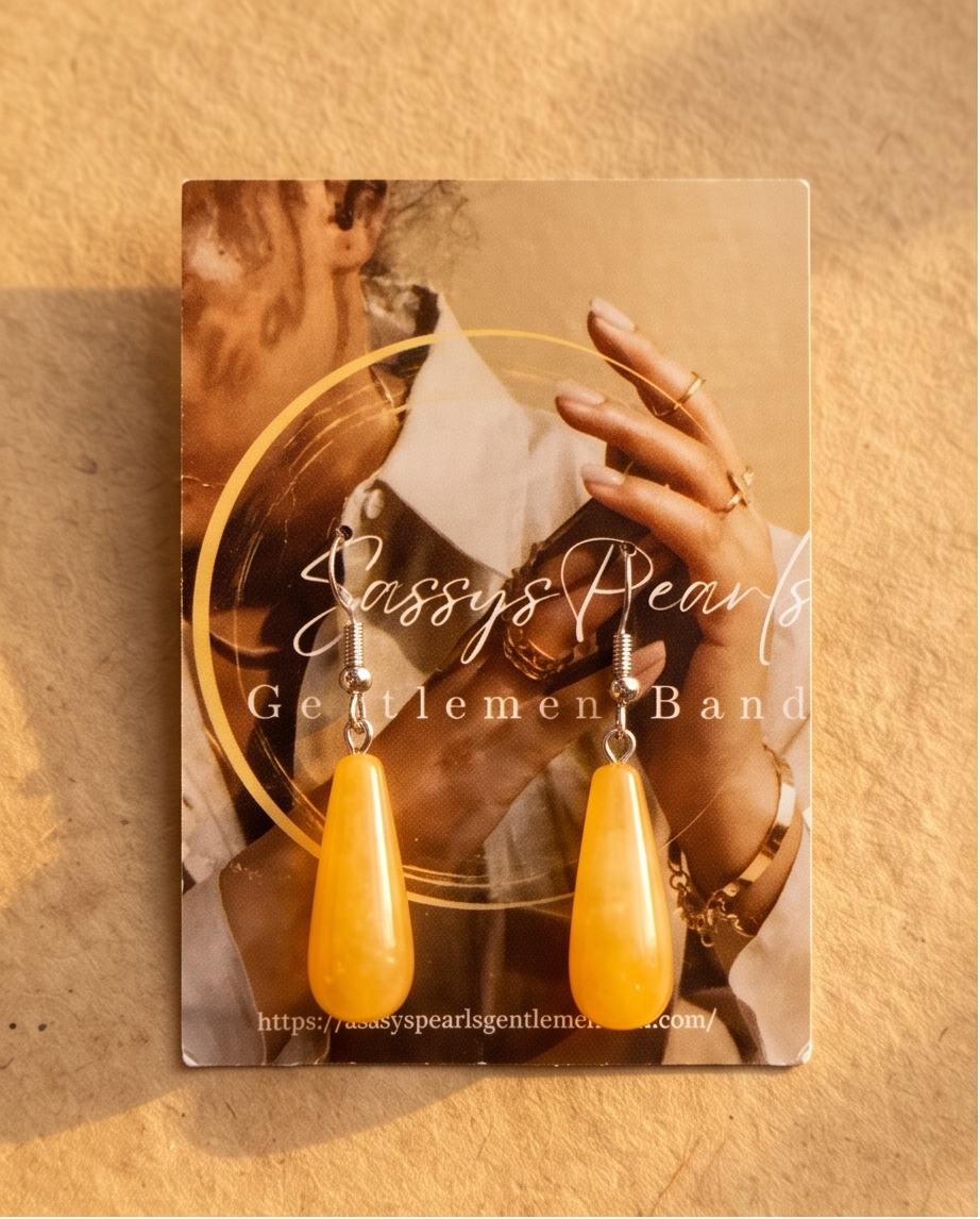 Amber Drop Earrings
